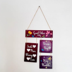 VIBHSA Decorative Wall Art Wooden Hanger for Living Room | Good Vibes Only