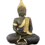 VIBHSA Polyresin Sitting Buddha Idol Statue Showpiece for Home decor Decoration Gift Gifting