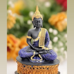 VIBHSA Polyresin Sitting Buddha Idol Statue Showpiece for Home decor Decoration Gift Gifting