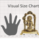 VIBHSA Metal Gold Plated Radha Krishna Idol Sculpture Statue Figurine Decorative Showpiece for Janmashtami Home Decoration Temple and Gift (Size 7 x 5 Inches) (1 Pieces)