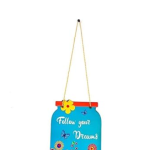 VIBHSA Follow Your Dreams Quote Decorative Wall Art MDF Wooden Wall Hanger for Living Room | Bedroom | Office | Gift