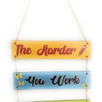 Vibhsa Inspirational Wooden Wall Hanging Featuring Positive Quote | MDF Decorative Art for Living Room Decor, Office Space, Cafe Interior