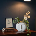 Vibhsa Modern Blowing Kiss Face Ceramic Vase - White Decorative Flower Pot for Home Decor, Living Room Table Centerpiece, Unique Office Desk Accent