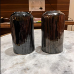 VIBHSA Ceramic Vase for Home Living Room Décor Ceramic Vase (2 inch,Black)