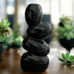 VIBHSA Ceramic Vase for Rustic Home Decor - Flower Vases for Modern Wedding Farmhouse Living Room