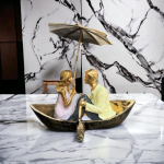 VIBHSA Gift for Girlfriend Boyfriend Husband Wife Girls Boys Birthday Wedding Anniversary Romantic Boat Couple Showpiece Statue for Home Decor Living Room