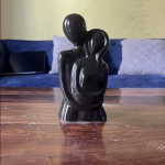 VIBHSA Modern Black Couple Ceramic Showpiece for Home Decor | Center Table Decorative Item for Living Room, Dining Table, Office, Bedroom