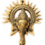 Ganesha Statue, Hand Painted Hindu God for Home Decor, Golden