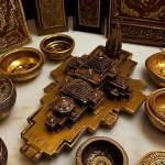 VIBHSA Ram Mandir Ayodhya Model Authentic Design Ideal for Home Temple, Home Decor & Gifts 6 inch