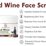 Red Wine Face Scrub for Glowing, Smooth & Youthful Skin, All Skin Types