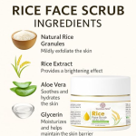 Rice Face Scrub with Rice Extract, Deep Cleansing, Mild Exfoliation, Natural Rice Granules 100 gm