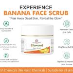 Banana Face Scrub | Deep Nourishing Exfoliator | With Banana Extract. Walnut Shell, Aloe Vera & Vitamin E | For Soft & Glowing Skin