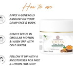 Ubtan Face Scrub | With Turmeric, Aloe Vera & Natural Exfoliants | Removes Tan & Dead Skin | Suitable for All Skin Types