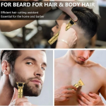 Trimmer Men Professional Cordless instantly rechargeable For Beard, Hairs, Moustache & Face, Electric T Blade Zero Gapped Shaving Machine Men's Grooming Kit.