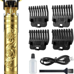 Trimmer Men Professional Cordless instantly rechargeable For Beard, Hairs, Moustache & Face, Electric T Blade Zero Gapped Shaving Machine Men's Grooming Kit.