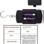 HANGING 50KG PORTABLE KITCHEN WEIGHT SCALE (BLACK)