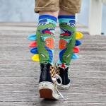 Dinosaur Socks, Coolest knee-High Dinosaurs Socks With Plush Spikes, Animal-theme, Soft Cotton, Sweat-Absorb, Comfortable, For Kids