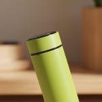 BARBAR KAHRIDO 500ML HEAVY QUALITY SILICONE GLASS WATER BOTTLE WITH STAINLESS STEEL LID COVER PACK OF 1 (GREEN COLOUR)