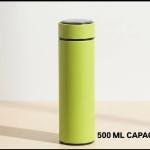 BARBAR KAHRIDO 500ML HEAVY QUALITY SILICONE GLASS WATER BOTTLE WITH STAINLESS STEEL LID COVER PACK OF 1 (GREEN COLOUR)