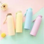 BARBAR KHARIDO Heavy Quality Bean Thread Glass Water Bottle With Silicone Cover 350ml Multicolor