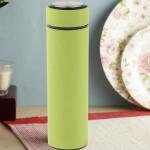 BARBAR KAHRIDO 500ML HEAVY QUALITY SILICONE GLASS WATER BOTTLE WITH STAINLESS STEEL LID COVER PACK OF 1 (GREEN COLOUR)