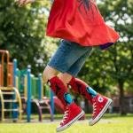 Spiderman Socks, Coolest knee-High Spiderman Socks With Plush Spikes, Soft Cotton, Sweat-Absorb, Comfortable, For Kids (3 to 12 Years)