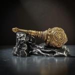 Barbar Kharido Hanuman Ji Gada Bajrang Bali Resin Idol - Decorative Statue for Pooja Room Home Office Living Room | Spiritual Blessing Figurine | Table & Interior Décor Gift