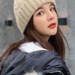 Woolen Blend Embroidered Winter Caps Warm Knit Hats for Women & Men, Skull Cap Winter Accessory Head Wear Beanie Hats Double Protection Layer White Color