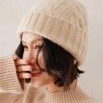 Woolen Blend Embroidered Winter Caps Warm Knit Hats for Women & Men, Skull Cap Winter Accessory Head Wear Beanie Hats Double Protection Layer White Color