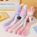 Barbar Kharido Girls Moving Earmuffs with Jumping Bunny Ears & Sound | Soft Faux Fur Winter Ear Warmers for Kids & Women | Cute Warm Headband for Cold Weather - Pack of 1 Multicolour