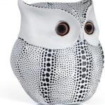 Barbar KHARIDO Antique White & Black Owl Showpiece for Home/Office Décor Decorative Showpiece - 14 cm (Resin, White, Black)