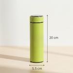 BARBAR KAHRIDO 500ML HEAVY QUALITY SILICONE GLASS WATER BOTTLE WITH STAINLESS STEEL LID COVER PACK OF 1 (GREEN COLOUR)