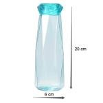 Diamond Glass Water Bottle, Bottles With Airtight Cap, Clear, Swing Top Flip Top Bottles For Fridge, Storage, Beverages, Smoothies, Soda, Juice, Water, Milk | 400 ml | pack of 1