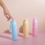 BARBAR KHARIDO Heavy Quality Bean Thread Glass Water Bottle With Silicone Cover 350ml Multicolor