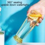 Diamond Glass Water Bottle, Bottles With Airtight Cap, Clear, Swing Top Flip Top Bottles For Fridge, Storage, Beverages, Smoothies, Soda, Juice, Water, Milk | 400 ml | pack of 1