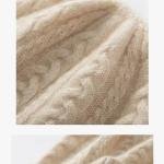 Woolen Blend Embroidered Winter Caps Warm Knit Hats for Women & Men, Skull Cap Winter Accessory Head Wear Beanie Hats Double Protection Layer White Color