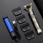 Hair Trimmer for Men Retro Oil Head Close Cut Hair Trimming Machine (Golden)