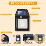New Exterior Wall Lights Wireless Motion Sensor Solar Lantern