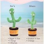 Electronic Dancing Cactus Toy with Lighting, Singing Cactus
