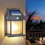 New Exterior Wall Lights Wireless Motion Sensor Solar Lantern
