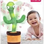 Electronic Dancing Cactus Toy with Lighting, Singing Cactus