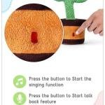 Electronic Dancing Cactus Toy with Lighting, Singing Cactus
