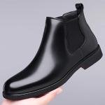 Latest Premium Men Leather Chelsea Boots with TPR Sole | Genuine Leather Slip-On Ankle Length Boots | Stylish & Comfortable Formal/Casual Boots for Men & Boys