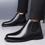 Latest Premium Men Leather Chelsea Boots with TPR Sole | Genuine Leather Slip-On Ankle Length Boots | Stylish & Comfortable Formal/Casual Boots for Men & Boys