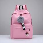 Latest Trendy Women’s Pink Backpack | Lightweight & Durable PU Leather School/College Bag | Adjustable Straps with Dual Handles