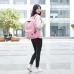 Latest Trendy Women’s Pink Backpack | Lightweight & Durable PU Leather School/College Bag | Adjustable Straps with Dual Handles