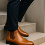 WUGO::Latest Trendy Men’s Tan Chelsea Boots | Premium Faux Leather Ankle Boots | Comfortable Slip-On Footwear for Men's & Boys