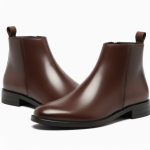 WUGO::Latest  Trendy Men’s Brown Chelsea Boots | Premium Faux Leather Ankle Boots | Comfortable Slip-On Footwear for Men's & Boys