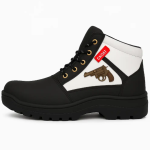 WUGO::Latest Stylish Men’s Black Gun Boots | Premium Faux Leather Ankle Boots | Comfortable Slip-On Footwear for Men's & Boys