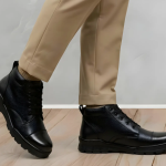 Latest Stylish Genuine Mild Leather Police Boots for Men | Heavy Duty Tactical Work Boots | Anti-Slip Durable Security & Industrial Safety Shoes For Men